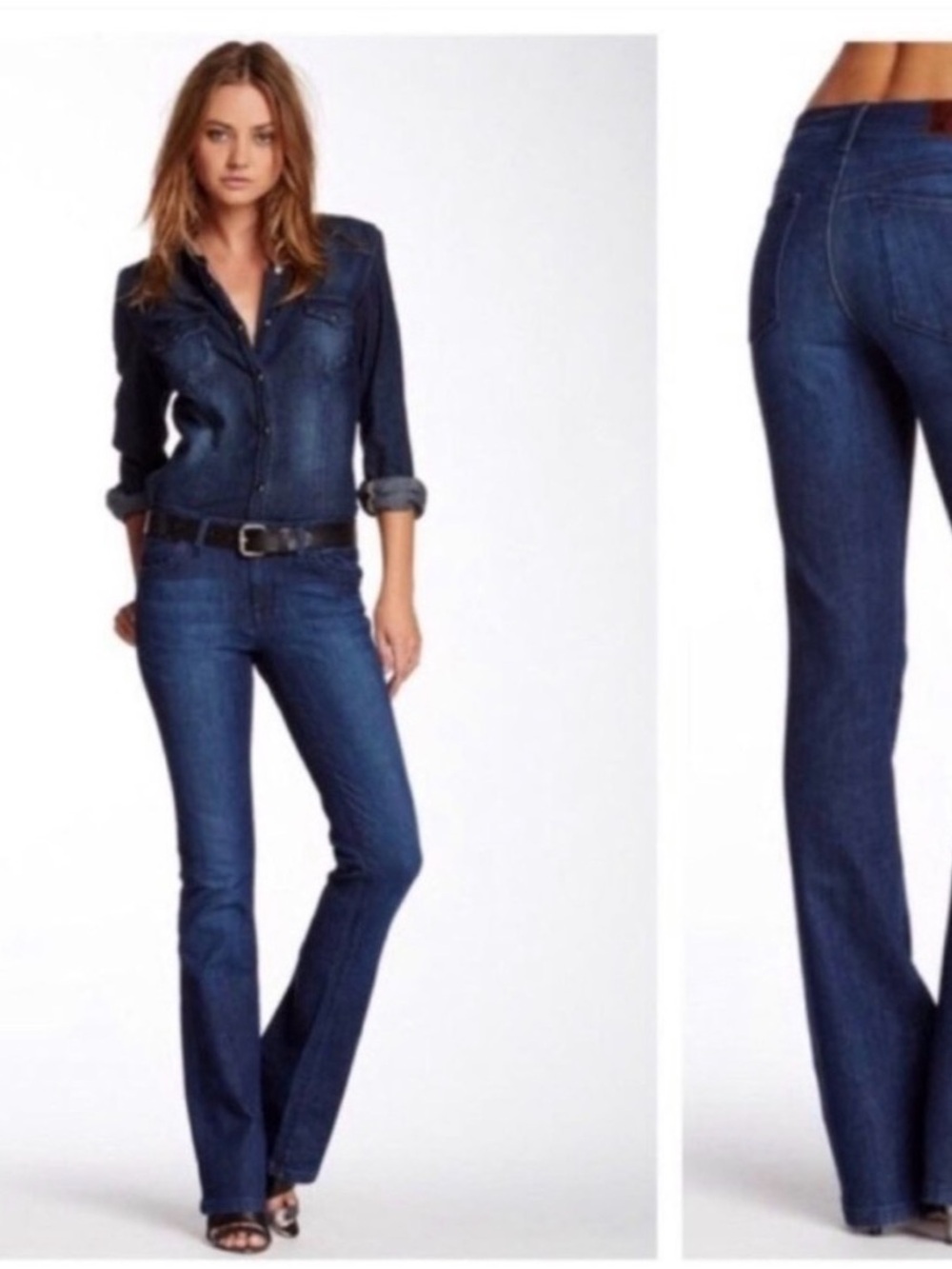 DL1961 Women’s Boot Cut Jeans in Dark Blue Denim